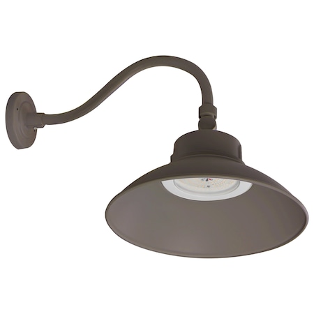 NUVO LED Gooseneck, 30W/40W/50W, CCT Selectable 3K/4K/5K, Bronze, 120-277V, With Photocell 65/662
